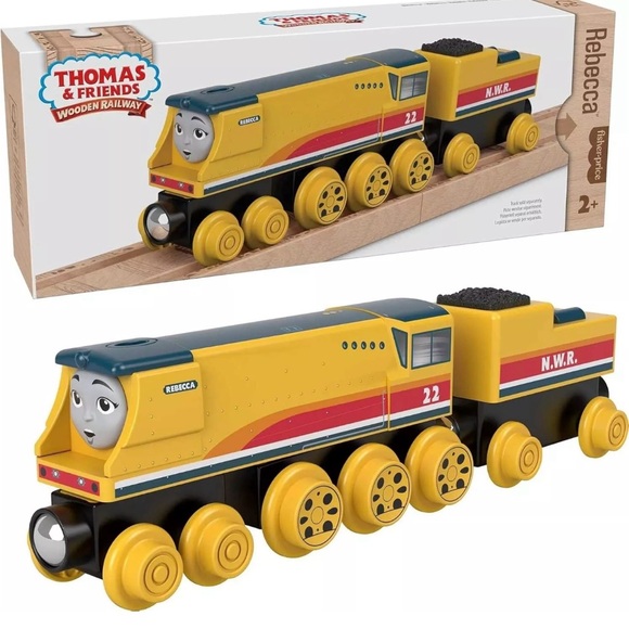 Mattel Thomas the Tank Engine Wooden Railway Series (Thomas) Rebecca HBK14 - Picture 4 of 9